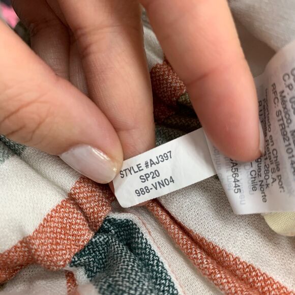 Madewell Huston Crop Pant Womens S Multi Stripe Linen Blend Tie Waist Pull On - Picture 10 of 14